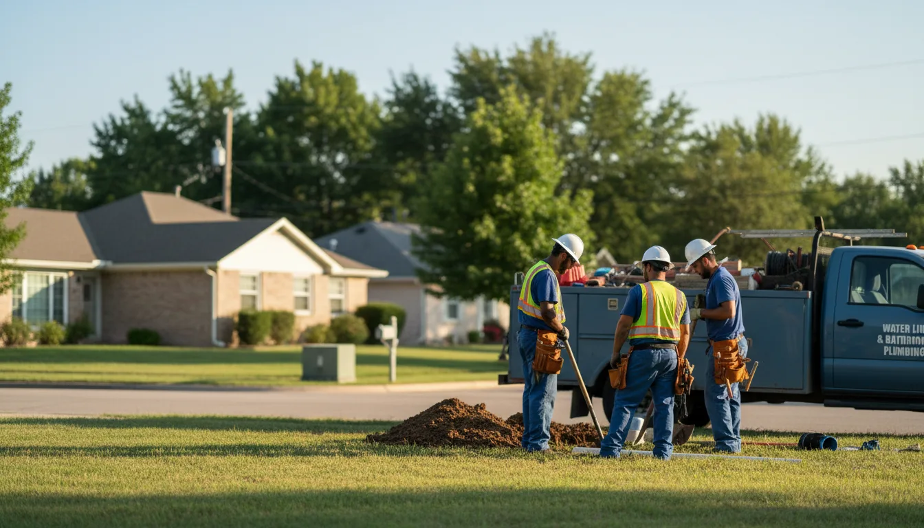 Residential water line and bathroom plumbing service in Bellemont, AZ